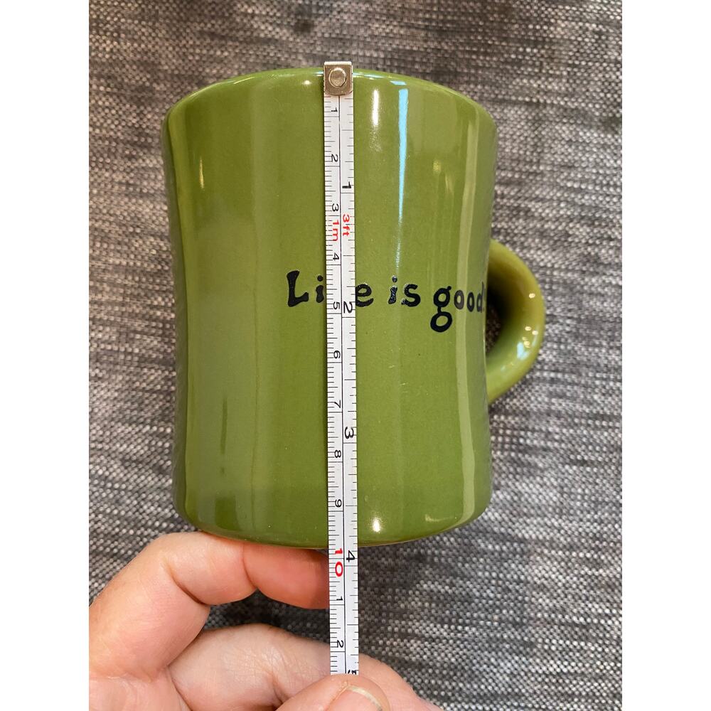 Life Is Good SEARCH ENGINE‎ Green Heavy Restaurant Style Coffee Mug FLAWLESS - Picture 5 of 6
